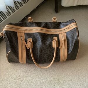 Calvin Klein Brown and Tan Duffel Bag